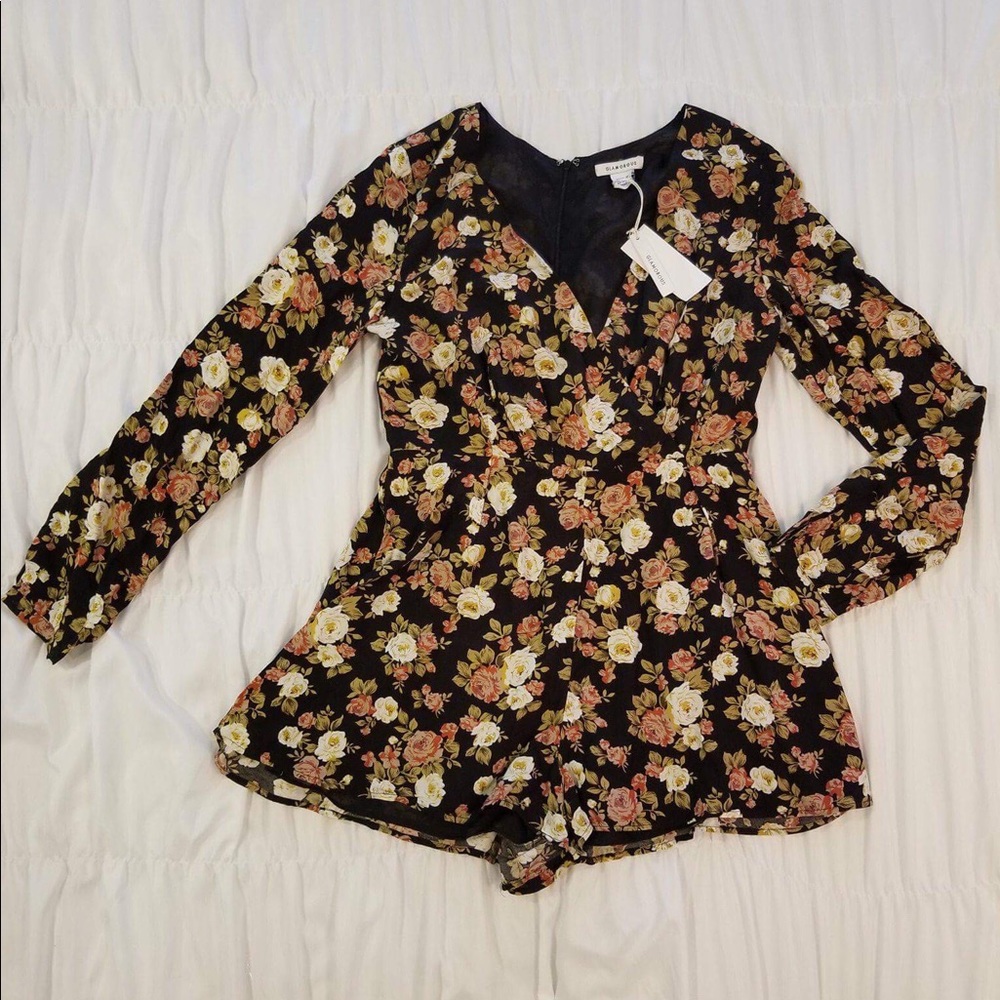 Glamorous Floral Long Sleeve Romper